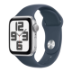Apple Watch SE 2 2024 GPS 44mm Silver Aluminum Case with Denim Sport Band - S/M (MXEQ3)