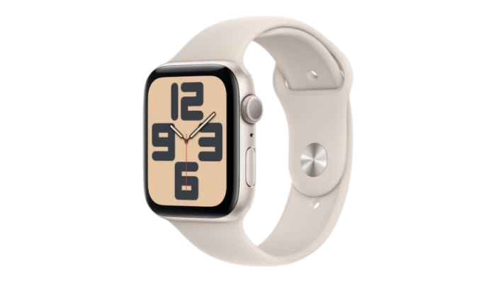 Apple Watch SE 2 2024 GPS 40mm Starlight Aluminum Case with Starlight Sport Band - M/L (MXEG3)