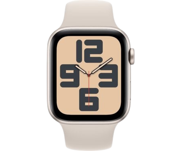 Apple Watch SE 2 2024 GPS 44mm Starlight Aluminum Case with Starlight Sport Band - M/L (MXEV3)