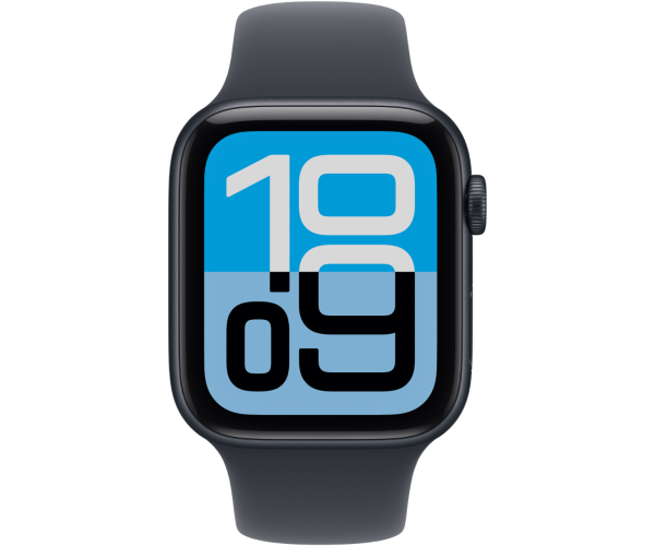 Apple Watch SE 3 2025 GPS 44mm Midnight Aluminum Case with Midnight Sport Band - M/L (MEHQ4)