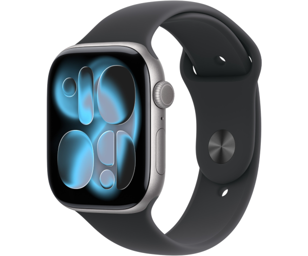 Apple Watch Series 11 GPS 42mm Space Grey Aluminium Case with Black Sport Band - S/M (MEQW4)