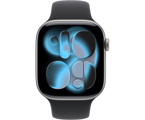 Apple Watch Series 11 GPS 42mm Space Grey Aluminium Case with Black Sport Band - S/M (MEQW4)