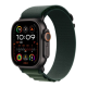 Apple Watch Ultra 2 2024 49mm Black Titanium Case with Dark Green Alpine Loop - Large (MX4T3)