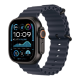Apple Watch Ultra 2 2024 49mm Black Titanium Case with Navy Ocean Band (MYPA3)