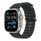 Apple Watch Ultra 2 2024 49mm Natural Titanium Case with Black Ocean Band (MXTL3)