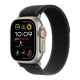 Apple Watch Ultra 2 2024 49mm Natural Titanium Case with Black Trail Loop - M/L (MXTR3)
