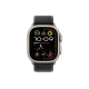 Apple Watch Ultra 2 2024 49mm Natural Titanium Case with Black Trail Loop - M/L (MXTR3)