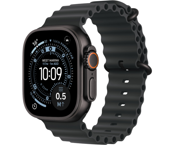 Apple Watch Ultra 3 GPS + Cellular 49mm Black Titanium Case with Black Ocean Band (MF0J4)