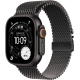Apple Watch Ultra 3 GPS + Cellular 49mm Black Titanium Case with Black Titanium Milanese Loop - Large (MF1T4)