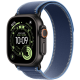Apple Watch Ultra 3 GPS + Cellular 49mm Black Titanium Case with Blue/Bright Blue Trail Loop - M/L (MG9R4)