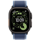 Apple Watch Ultra 3 GPS + Cellular 49mm Black Titanium Case with Blue/Bright Blue Trail Loop - M/L (MG9R4)