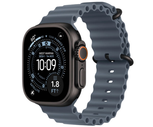 Apple Watch Ultra 3 GPS + Cellular 49mm Black Titanium Case with Anchor Blue Ocean Band (MGCJ4)
