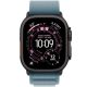 Apple Watch Ultra 3 GPS + Cellular 49mm Black Titanium Case with Light Blue Alpine Loop - Large (MG9M4)
