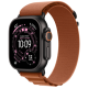 Apple Watch Ultra 3 GPS + Cellular 49mm Black Titanium Case with Terra Cotta Alpine Loop - Large (MG9F4)