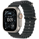 Apple Watch Ultra 3 GPS + Cellular 49mm Natural Titanium Case with Black Ocean Band (MXTL3)