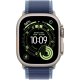 Apple Watch Ultra 3 GPS + Cellular 49mm Natural Titanium Case with Blue/Bright Blue Trail Loop - M/L (MEWU4)