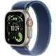 Apple Watch Ultra 3 GPS + Cellular 49mm Natural Titanium Case with Blue/Bright Blue Trail Loop - M/L (MEWU4)