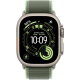 Apple Watch Ultra 3 GPS + Cellular 49mm Natural Titanium Case with Green/Neon Trail Loop - M/L (MFT54)