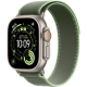 Apple Watch Ultra 3 GPS + Cellular 49mm Natural Titanium Case with Green/Neon Trail Loop - M/L (MFT54)