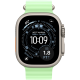 Apple Watch Ultra 3 GPS + Cellular 49mm Natural Titanium Case with Neon Green Ocean Band (MGCF4)