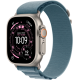 Apple Watch Ultra 3 GPS + Cellular 49mm Natural Titanium Case with Light Blue Alpine Loop - Medium (MEWM4)
