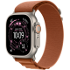 Apple Watch Ultra 3 GPS + Cellular 49mm Natural Titanium Case with Terra Cotta Alpine Loop - Large (MFTD4)