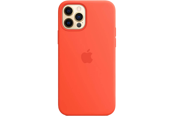 Apple Original Silicone Case Electric Orange with MagSafe for iPhone 12/12 Pro