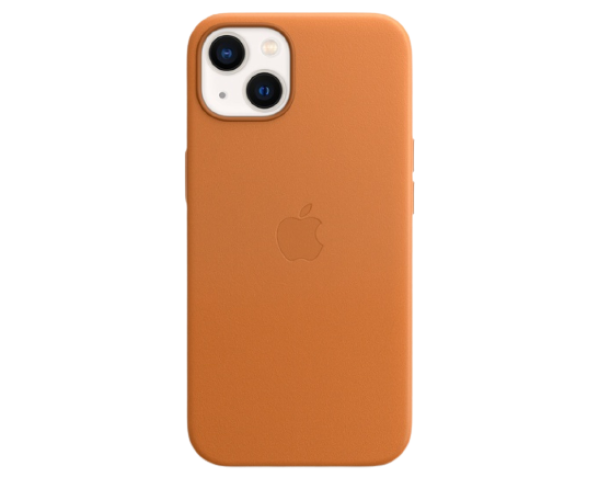 Apple Original Leather Case Golden Brown with MagSafe for iPhone 13