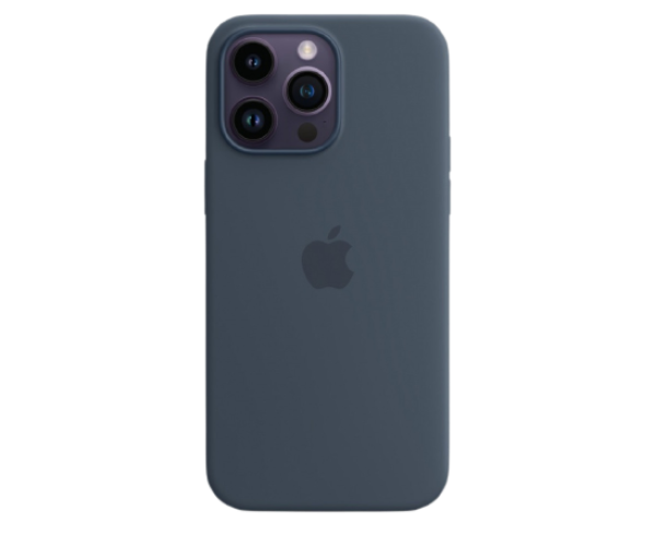 Apple Original Silicone Case Storm Blue with MagSafe for iPhone 14 Pro Max