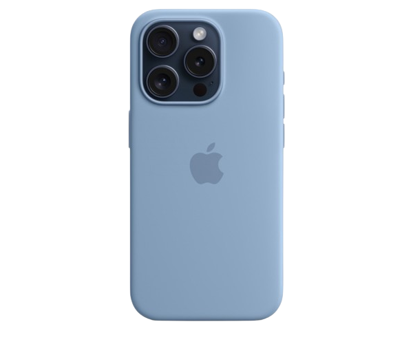 Apple Original Silicone Case Winter Blue with MagSafe for iPhone 15 Pro